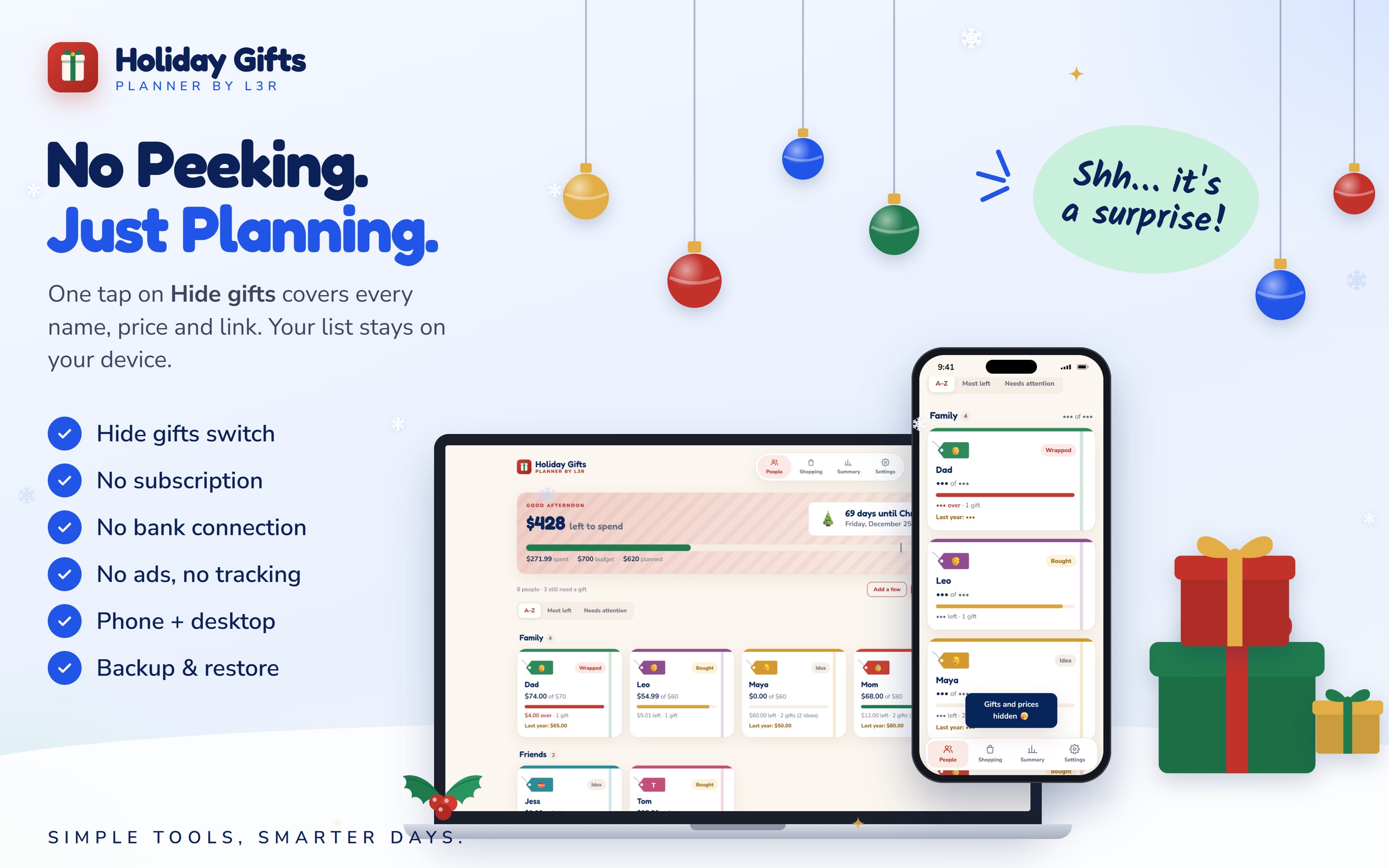 Holiday Gifts Planner, screen 6 of 7