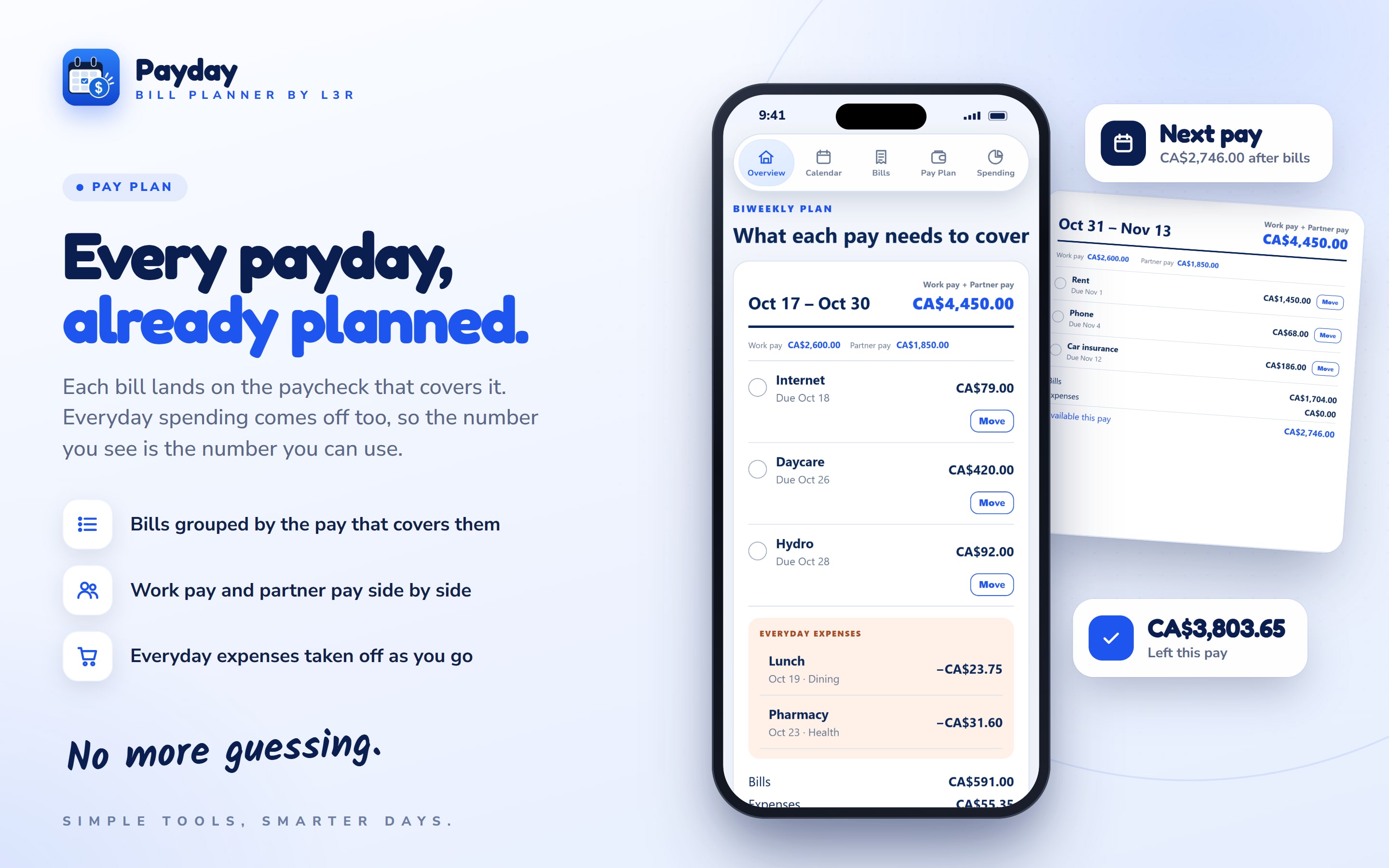 Payday Bill Planner, screen 3 of 9